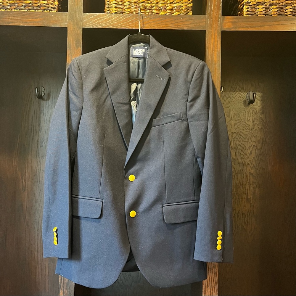 Lands' End Navy Blazer 34R